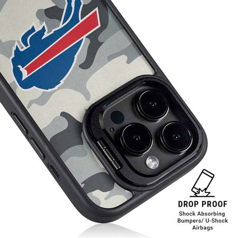 NFL Buffalo Bills Camo iPhone 14 Pro Kickstand Case